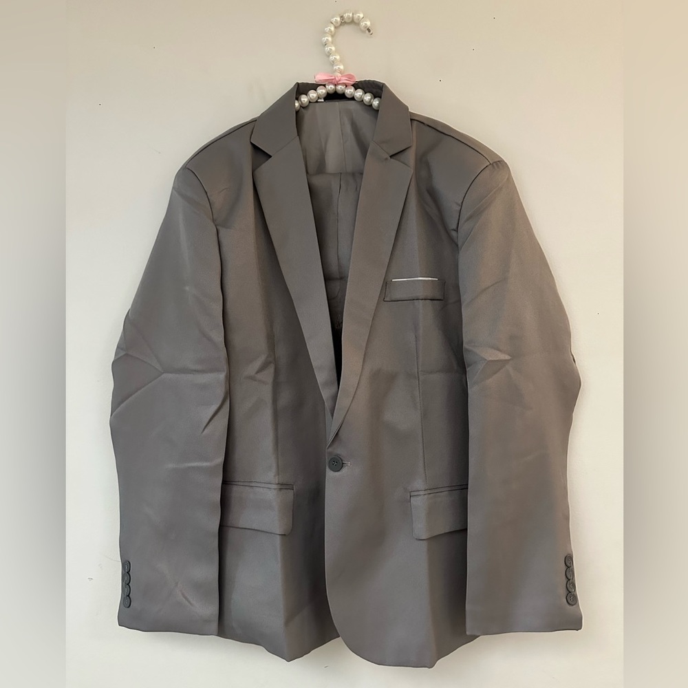 NEW Men Grey Tuxedo Suit